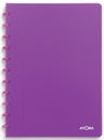 Atoma trendy cahier, ft a4, 144 pages, quadrillé 5 mm, transparant paars