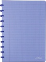 Atoma trendy cahier, ft a4, 144 pages, commercieel quadrillé, transparant blauw