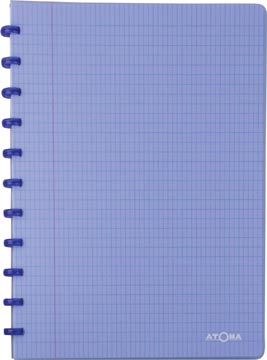 [4.1374.02] Atoma trendy cahier, ft a4, 144 pages, commercieel quadrillé, transparant blauw