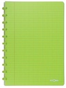 Atoma trendy cahier, ft a4, 144 pages, commercieel quadrillé, transparant groen