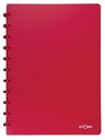 Atoma trendy cahier, ft a4, 144 pages, commercieel quadrillé, transparant rood