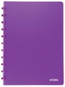 Atoma trendy cahier, ft a4, 144 pages, commercieel quadrillé, transparant paars