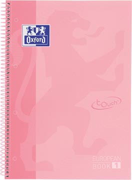 [4138324] Oxford school touch bloc spirale, ft a4+, 160 pages, ligné, rose pastel