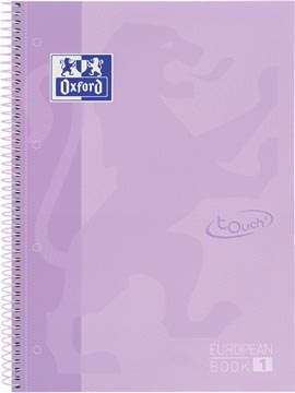 [4138325] Oxford school touch bloc spirale, ft a4+, 160 pages, ligné, violet pastel