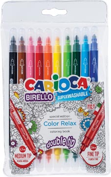 [41428] Carioca feutre de coloriage birello color relax, étui de 10 pièces