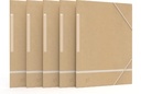 Oxford chemisa à rabats touareg, ft a4, en carton, beige et blanc, paquet de 5 pièces