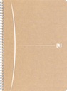 Oxford touareg cahier à reliure spirale, 180 pages ft a4, quadrillé 5 mm, blanc