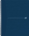 Oxford origin cahier spiralé, ft a4+, 140 pages, ligné, bleu