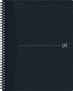 Oxford origin cahier spiralé, ft a4+, 140 pages, quadrillé 5 mm, noir