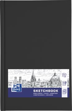 [4152622] Oxford "sketchbook" carnet de dessin, 96 feuilles, 100 g/m², ft a5, noir