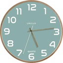 Unilux horloge baltic, diamètre 30,5 cm, cadre en bois, vert clair