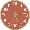 Unilux horloge baltic, diamètre 30,5 cm, cadre en bois, rose
