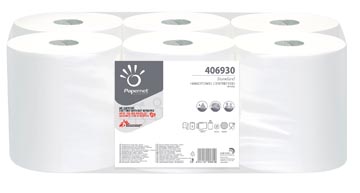 [416610] Papernet essuie-mains en papier standard, centerfeed, 1 pli, 292 mètres, paquet de 6 pièces