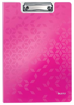 [4199023] Leitz wow plaque à pince avec couverture, ft a4, rose