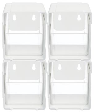 [42113CR] Deflecto boîte de rangement basculant, paquet de 4 pièces