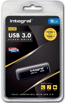 [421370] Integral clé usb 3.0, 16 go, noir