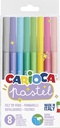 Carioca feutres pastel, 8 pièces en blister