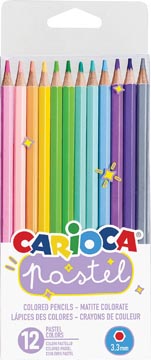 [43034] Carioca crayon de couleur pastel, 12 pièces étui cartonné
