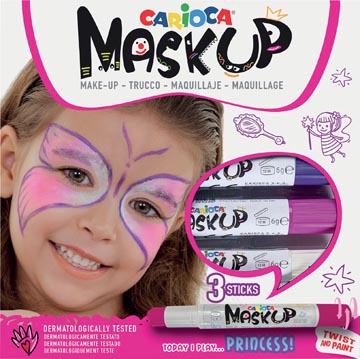 [43049] Carioca bâtons de maquillage mask up princesse, boîte avec 3 bâtons