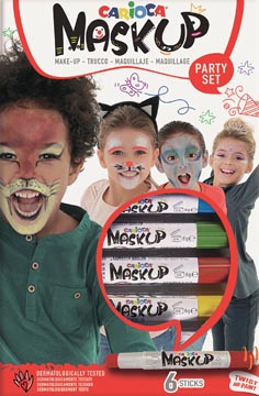 [43052] Carioca bâtons de maquillage mask up party set, boîte avec 6 bâtons
