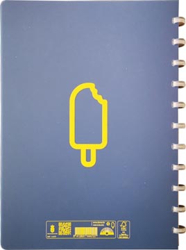 [4.4473] Atoma sorbet cahier, ft a4, 144 pages, quadrillé 5 mm, blauw