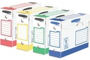 Bankers box basic boîte archivage heavy duty, ft 9,5 x 24,5 x 33 cm, couleurs assorties, paquet 8 pièces