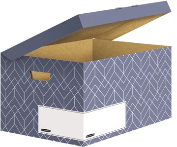 [4484101] Bankers box décor  flip top box, ft 35,5 x 28,7 x 54,5 cm, bleu ardoise