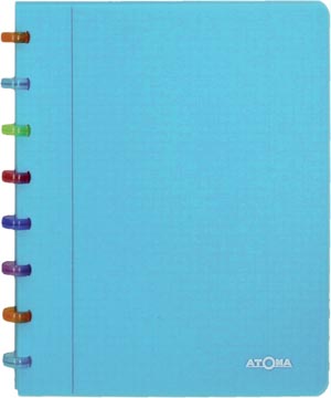 [4536102] Atoma tutti frutti cahier, ft a5, 144 pages, commercieel quadrillé, transparant blauw