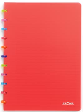 [4.5372.04] Atoma tutti frutti cahier, ft a4, 144 pages, ligné, transparant rood