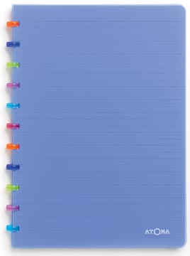 [4.5373.02] Atoma tutti frutti cahier, ft a4, 144 pages, quadrillé 5 mm, transparant blauw