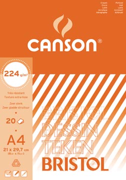 [C200457110] Canson bloc de dessin bristol, ft 21 x 29,7 cm (a4)