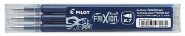 [465574] Pilot recharge pour frixion ball et frixion ball clicker, pointe moyenne, noir-bleu, étui de 3 pièces