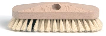 [470211] Brosse dure avec fibre tampico, en bois brut, 23 cm