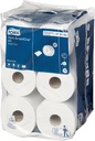 Tork papier toilette smartone mini, 2 plis, 111 mètres, système t9, paquet de 12 rouleaux