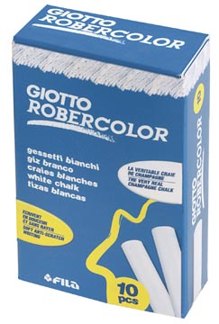 [47556] Giotto craie robercolor, blanc, boîte de 10 pièces