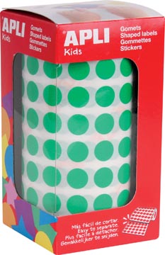 [4854] Apli kids gommettes sur rouleau, cercle diamètrer 10,5 mm, vert