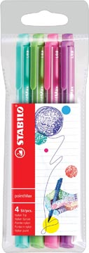 [4884010] Stabilo pointmax stylo feutre, étui de 4 pièces en couleurs assorties
