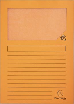 [50104E] Exacompta pochette coin à fenêtre forever, paquet de 100 pièces, orange