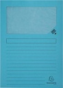 Exacompta pochette coin à fenêtre forever, paquet de 100 pièces, bleu clair
