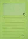 Exacompta pochette coin à fenêtre forever, paquet de 100 pièces, vert clair