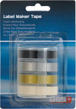 [5011] Desq bande d'étiquette 9 mm, traditionnel, blister de 4 couleurs