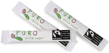 [507095] Miko puro sachets de sucre, du commerce équitable, sucre cristallisé, 5 g, boîte de 500 pièces