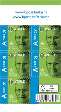 [5083002] Bpost timbre international, roi philippe, blister de 50 pièces, prior