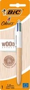 Bic 4 colours wood style stylo bille, moyen,sous blister