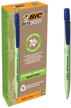 [512163] Bic media clic bio-based ecolutions stylo bille, bleu