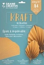 Graine créative pochette de 10 feuilles papier kraft apais, ft a4