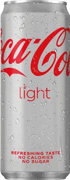 [52109] Coca-cola light boisson rafraîchissante, sleek canette de 33 cl, paquet de 24 pièces