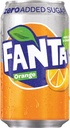 Fanta zero orange boisson rafraîchissante, canette de 33 cl, paquet de 24 pièces