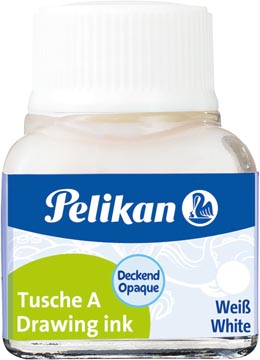 [523-18] Pelikan encre de chine, blanc, flacon de 10 ml