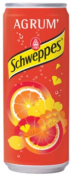 [52520] Schweppes agrum boisson rafraîchissante, canette de 33 cl, paquet de 24 pièces